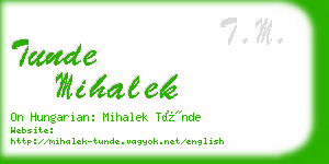 tunde mihalek business card
